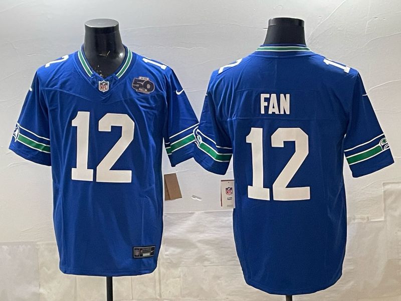 Men 2026 Seattle Seahawks #12 Fan blue Throwback Limited Nike NFL Jersey style 02->seattle seahawks->NFL Jersey